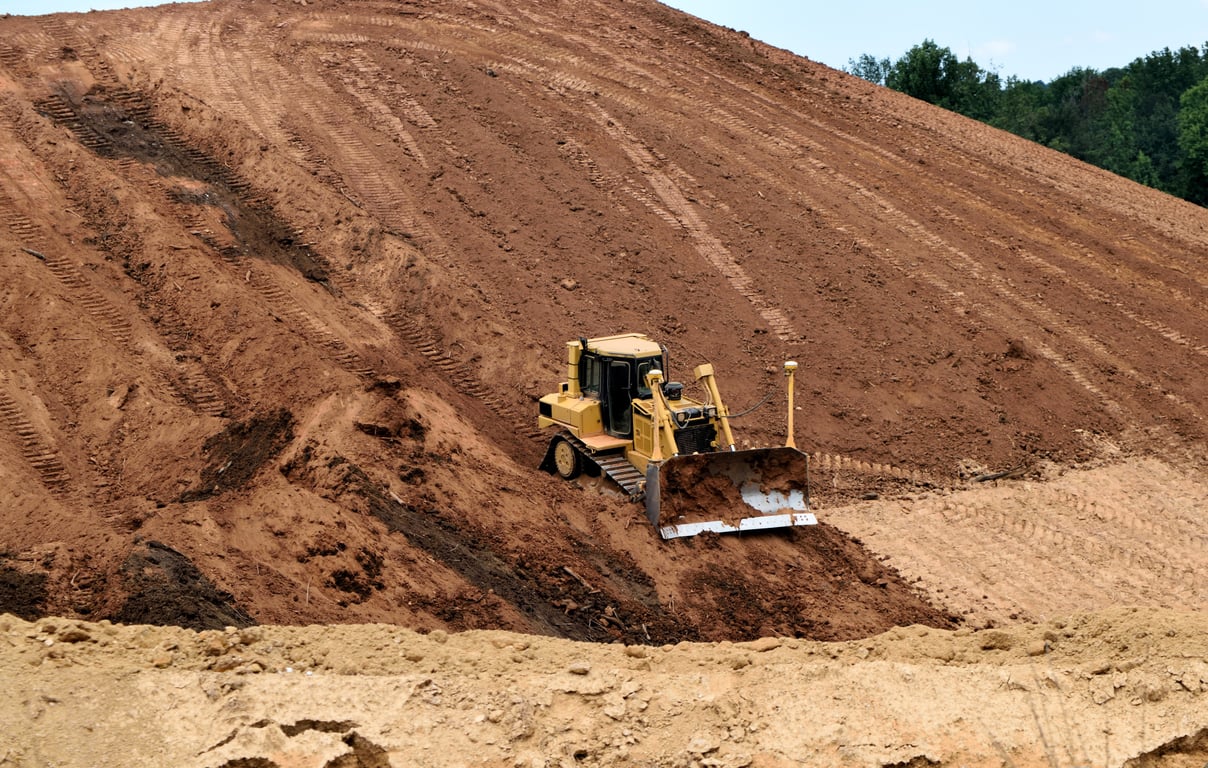 hydraulic excavator construction site