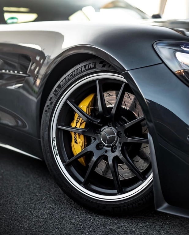 car brake rotor and caliper