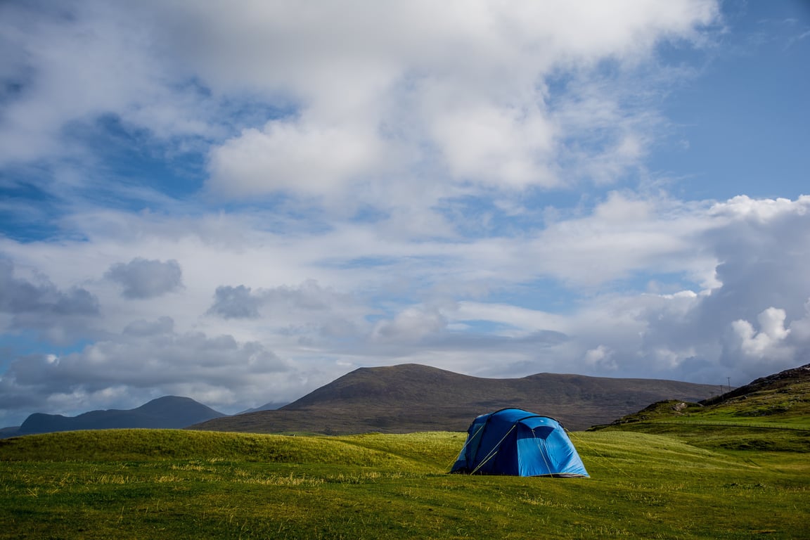 camping tent display