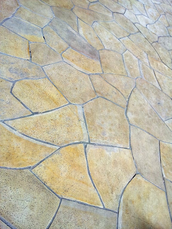 interlocking concrete paver patio