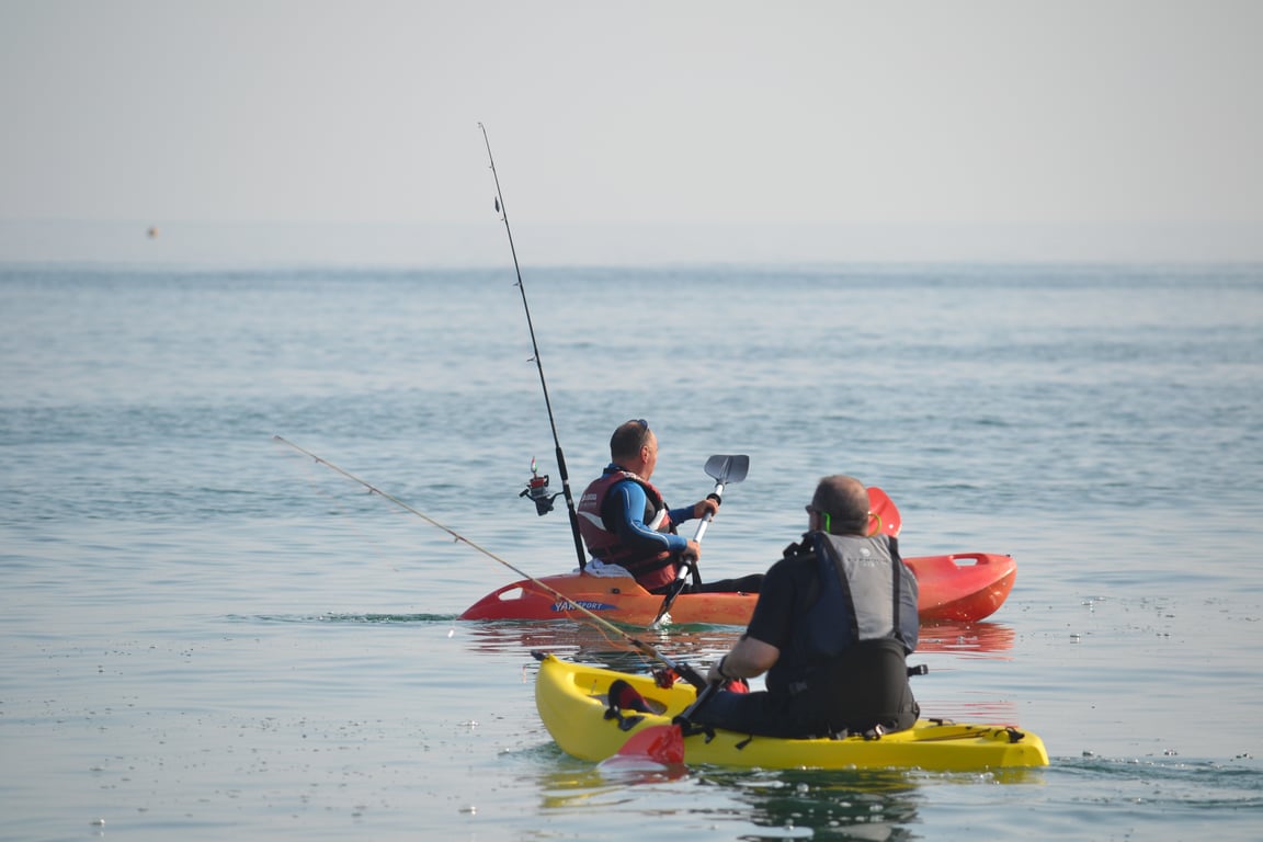 kayak fishing weed line