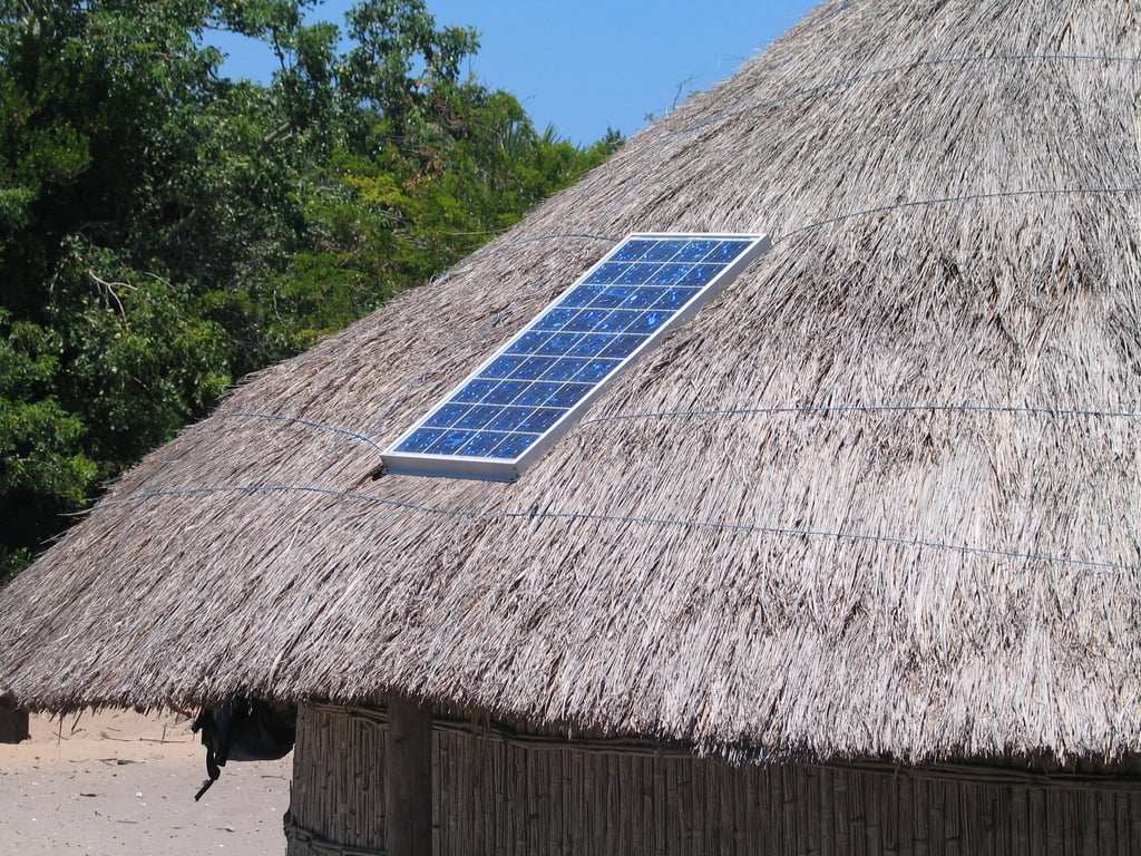 residential solar panels on roof