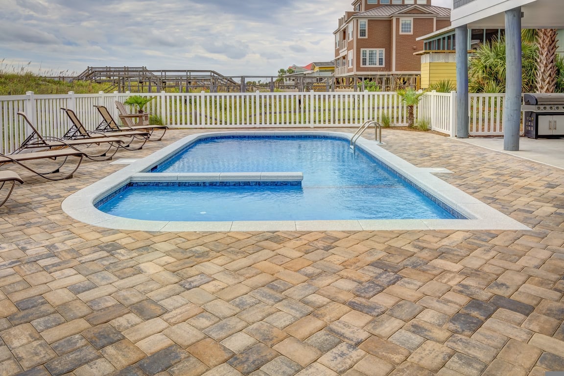 cloudy swimming pool water