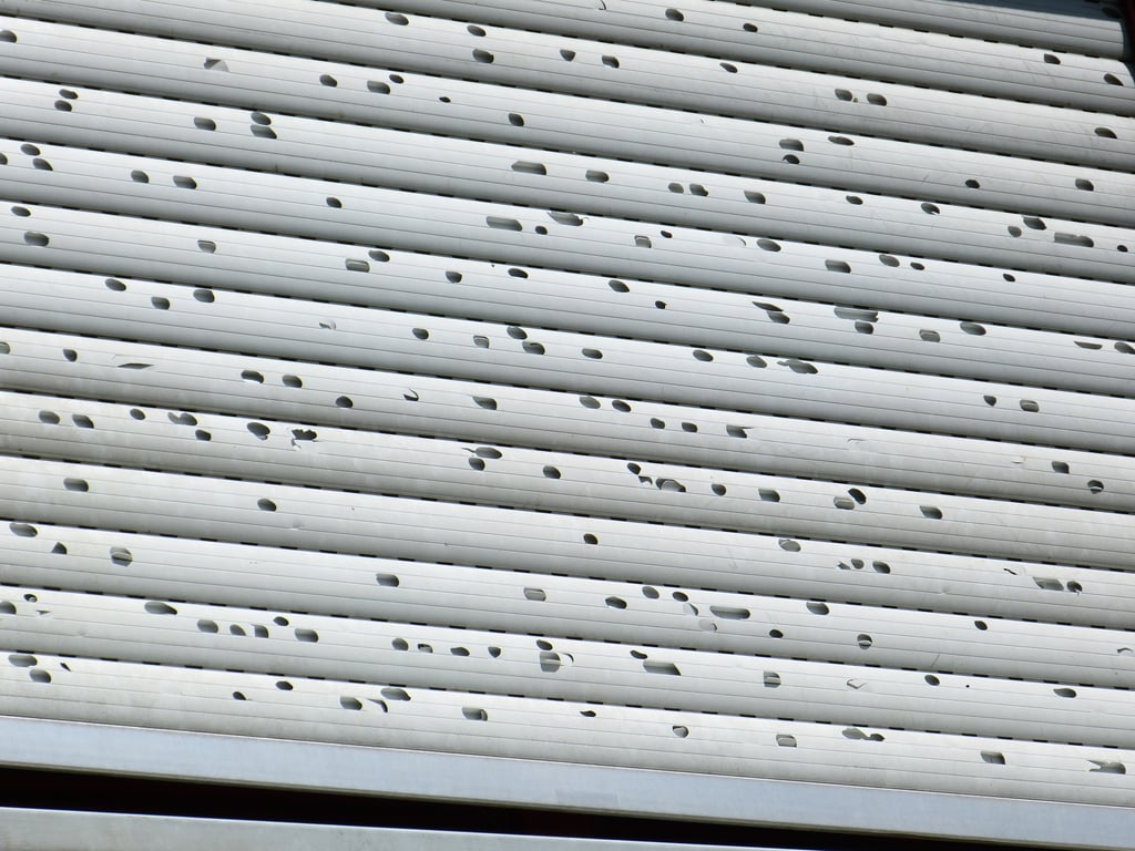 hail damaged roof shingles