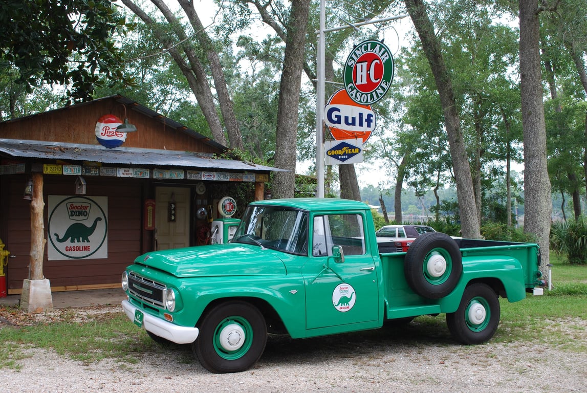 pickup truck towing camper trailer