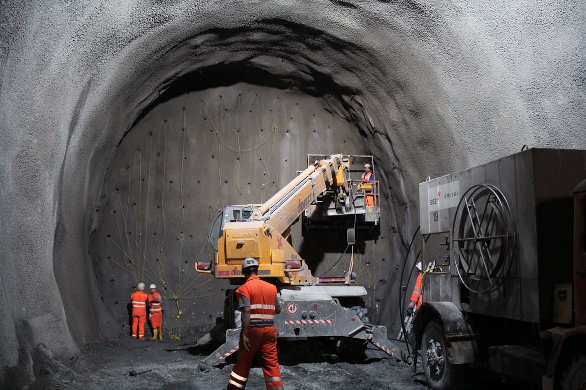 excavator construction site