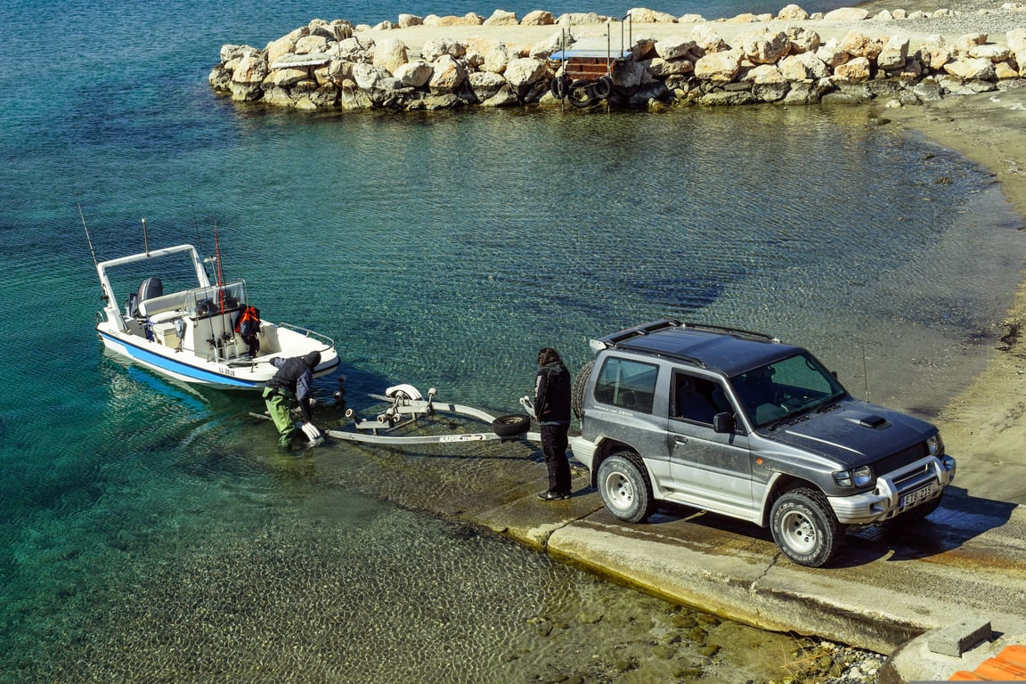 car trailer loading