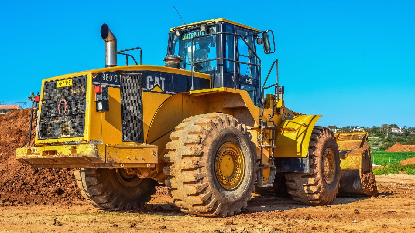 compact bulldozer grading