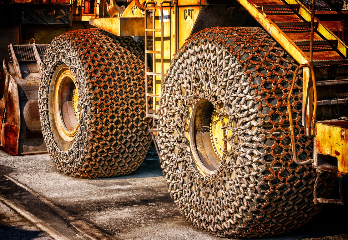 Cat wheel loader construction site