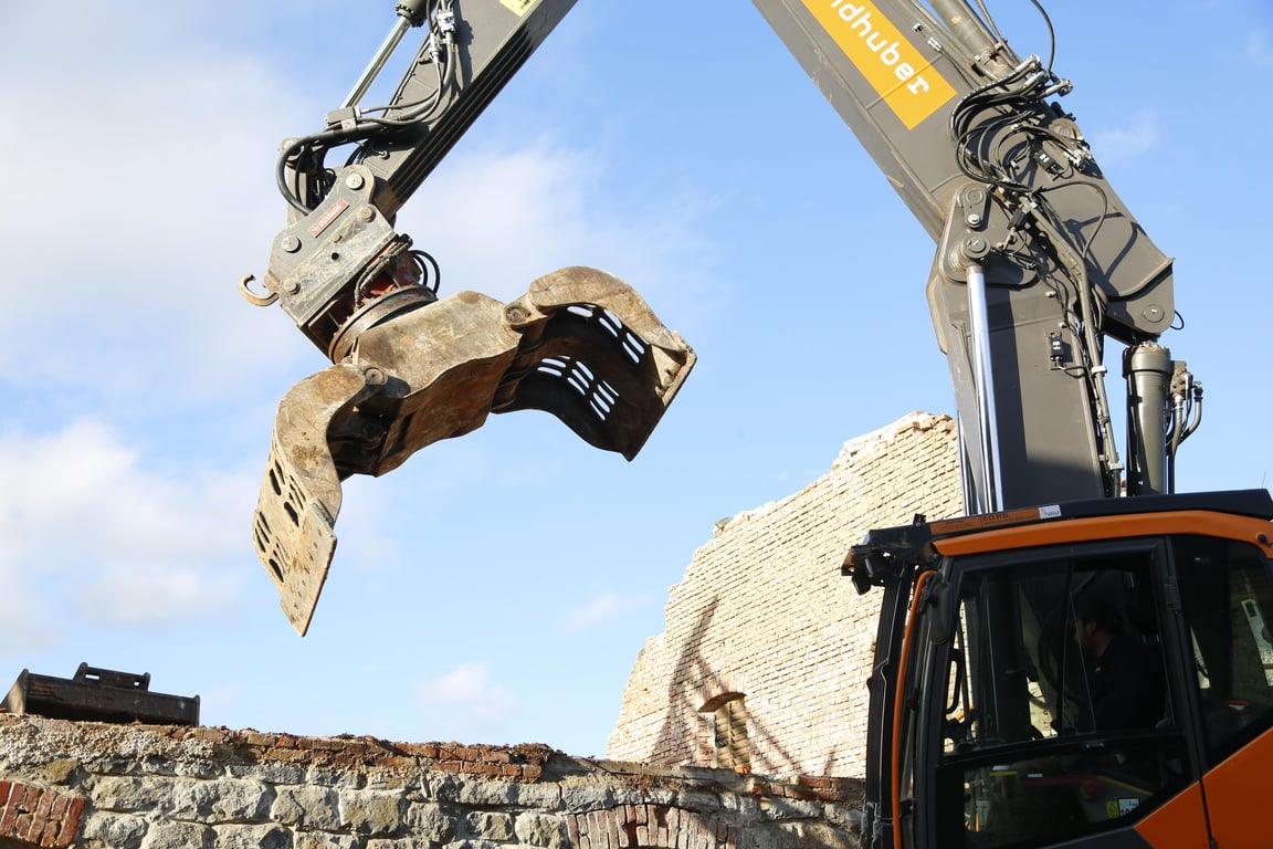 excavator construction site