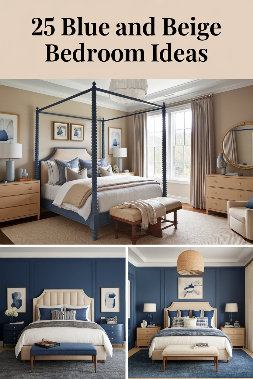25 Dreamy Blue and Beige Bedroom Ideas You'll Want to Try