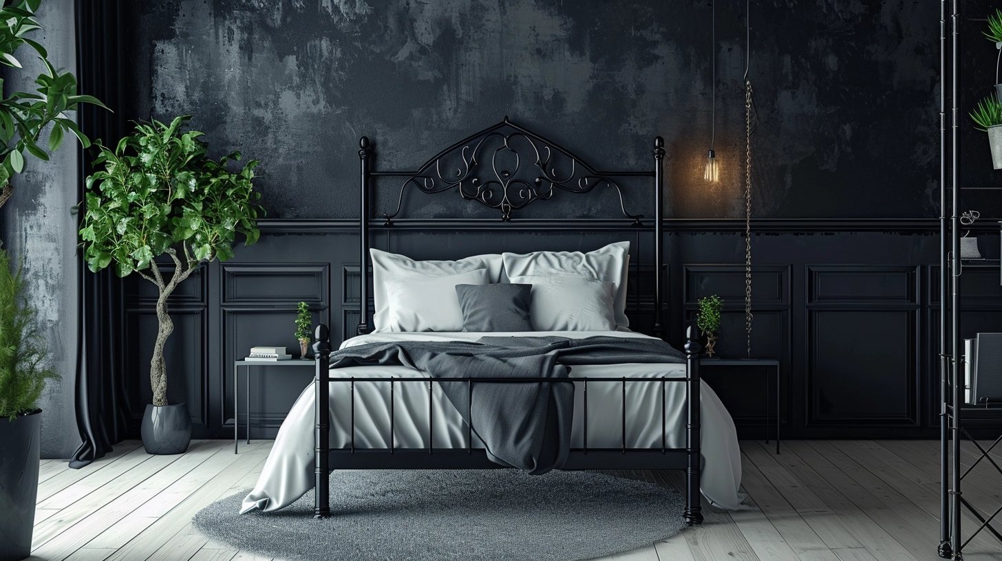 25 Inspiring Black Metal Bed Frame Bedroom Ideas