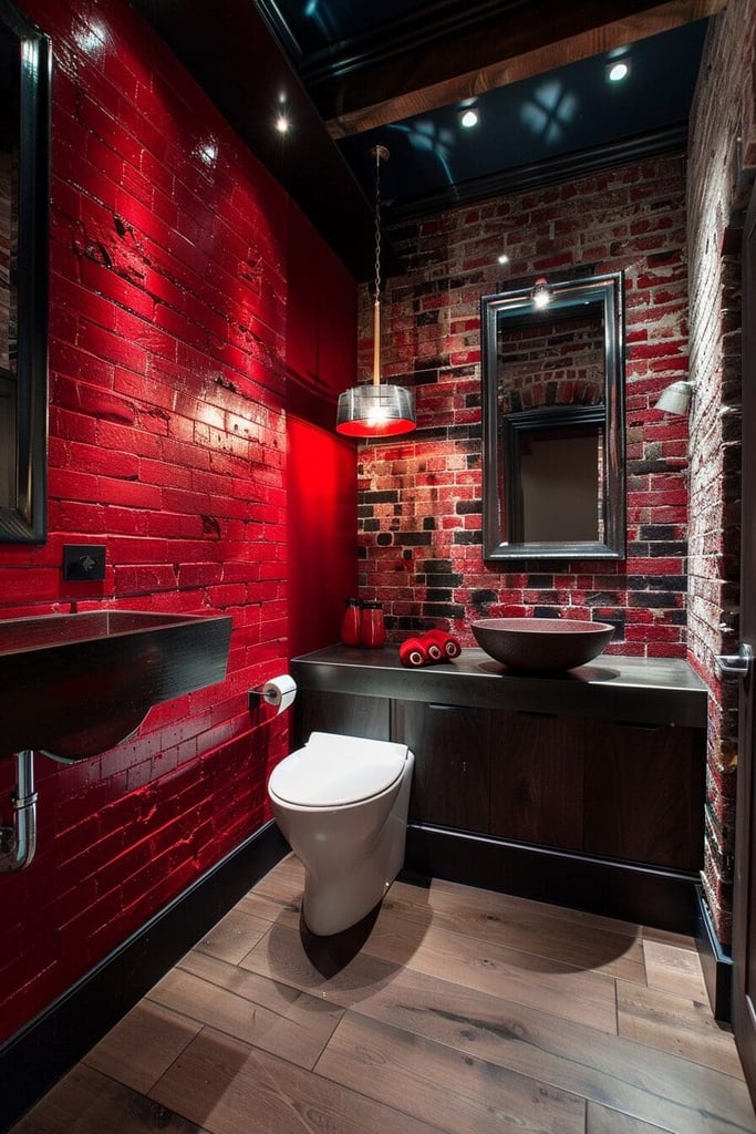 24 Red Bathroom Ideas That'll Make You Never Want To Leave This Room Again
