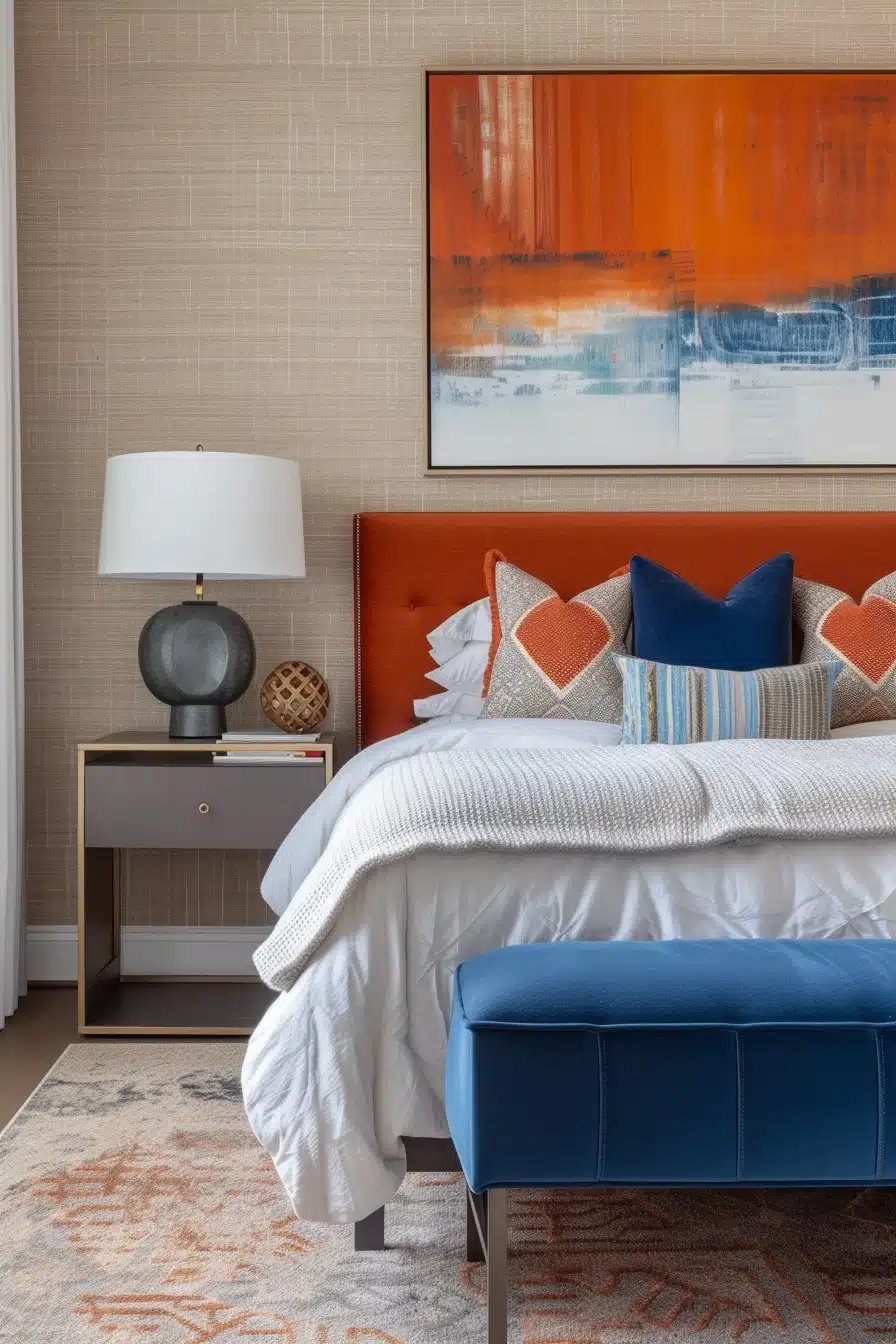 24 Orange and Blue Bedroom Ideas For a Bold Look