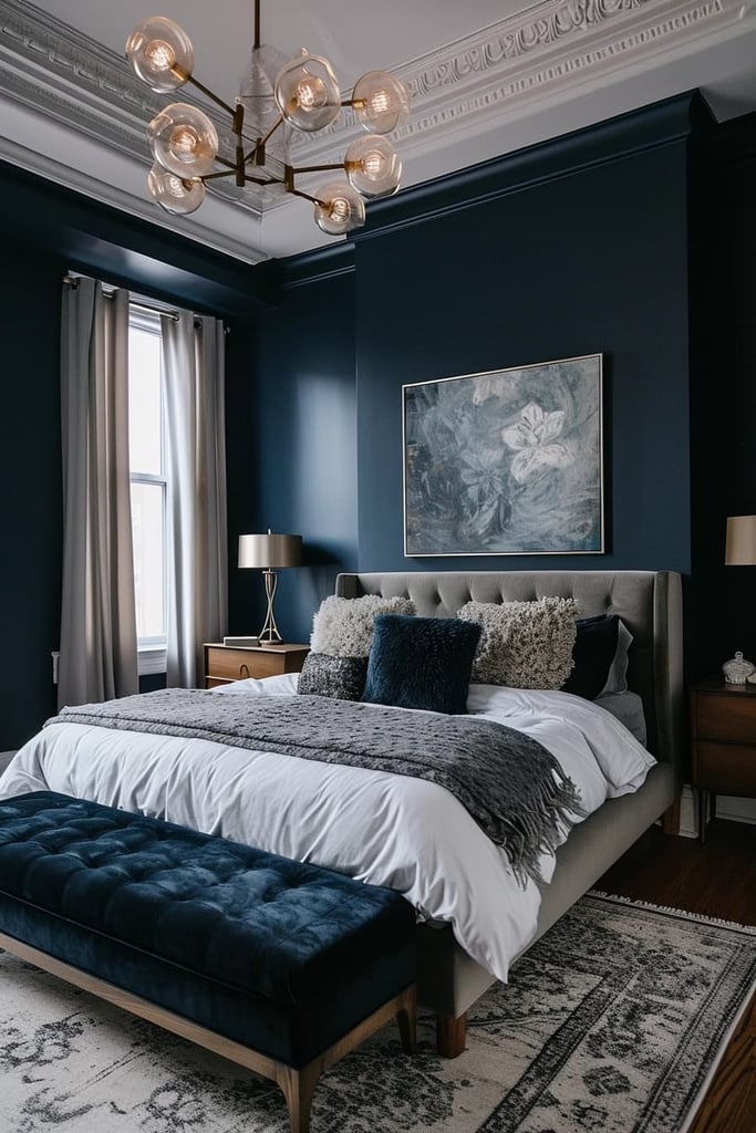 25 Navy Blue and Grey Bedroom Ideas We Love