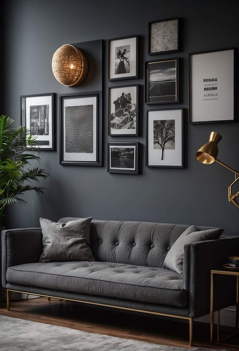 25 Charcoal Sofa Arrangements for a Stylish Living Room