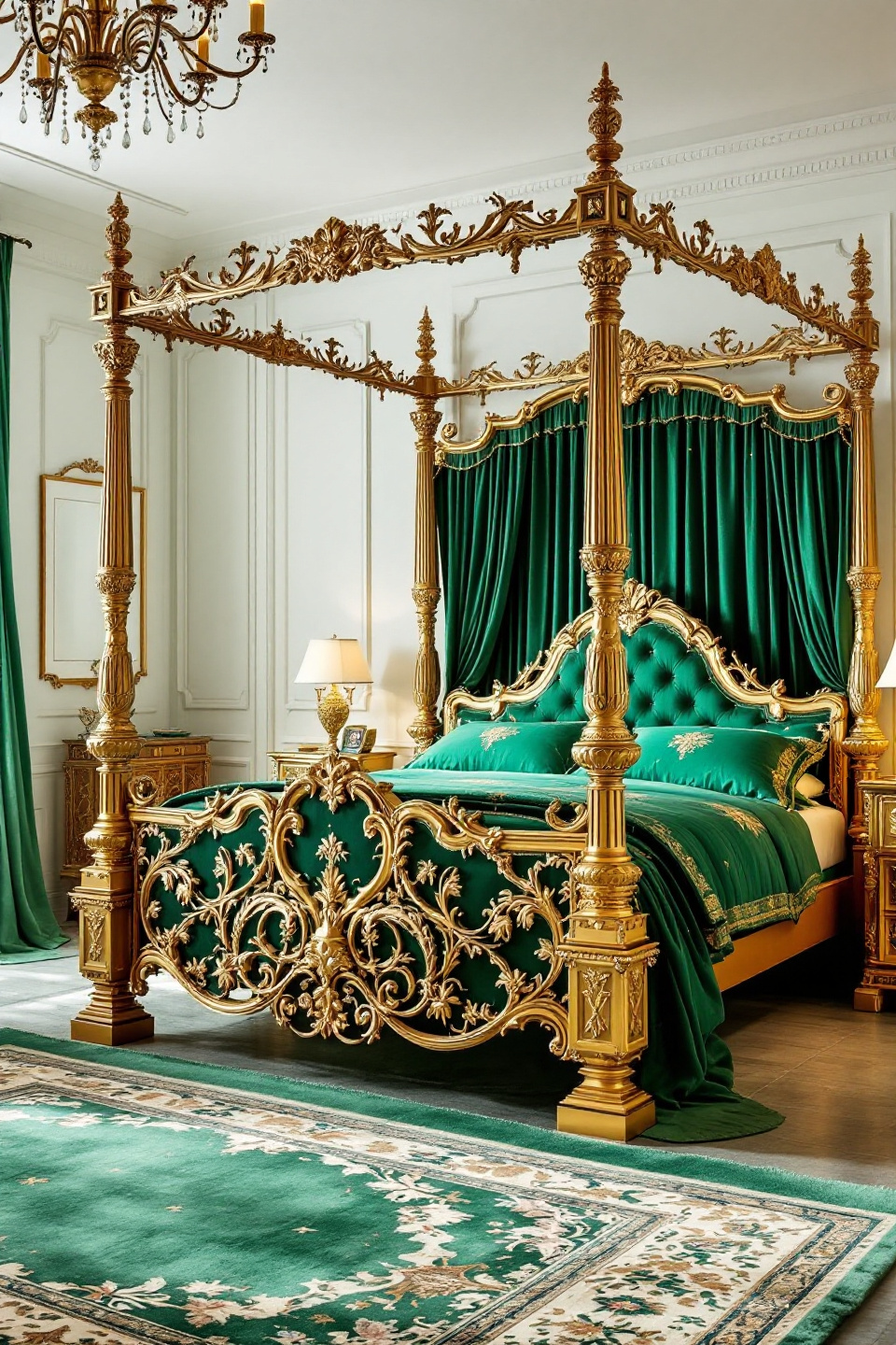 27 Luxurious Emerald Green and Gold Bedroom Ideas You'll Love
