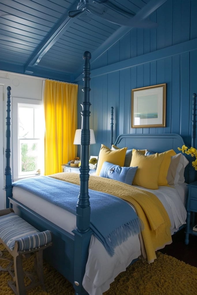 25 Refreshing Blue and Yellow Bedroom Ideas You???ll Love