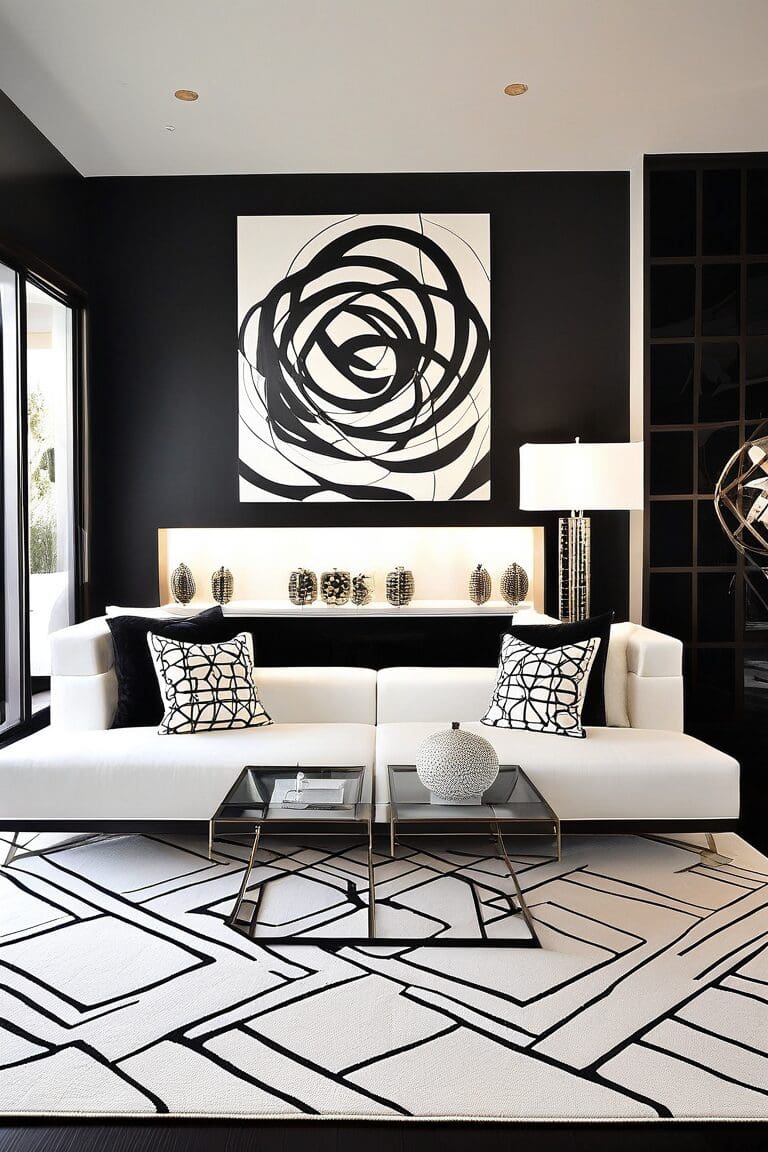15 Stunning Black and White Living Room Ideas to Transform Your Space - Roomy Retreat