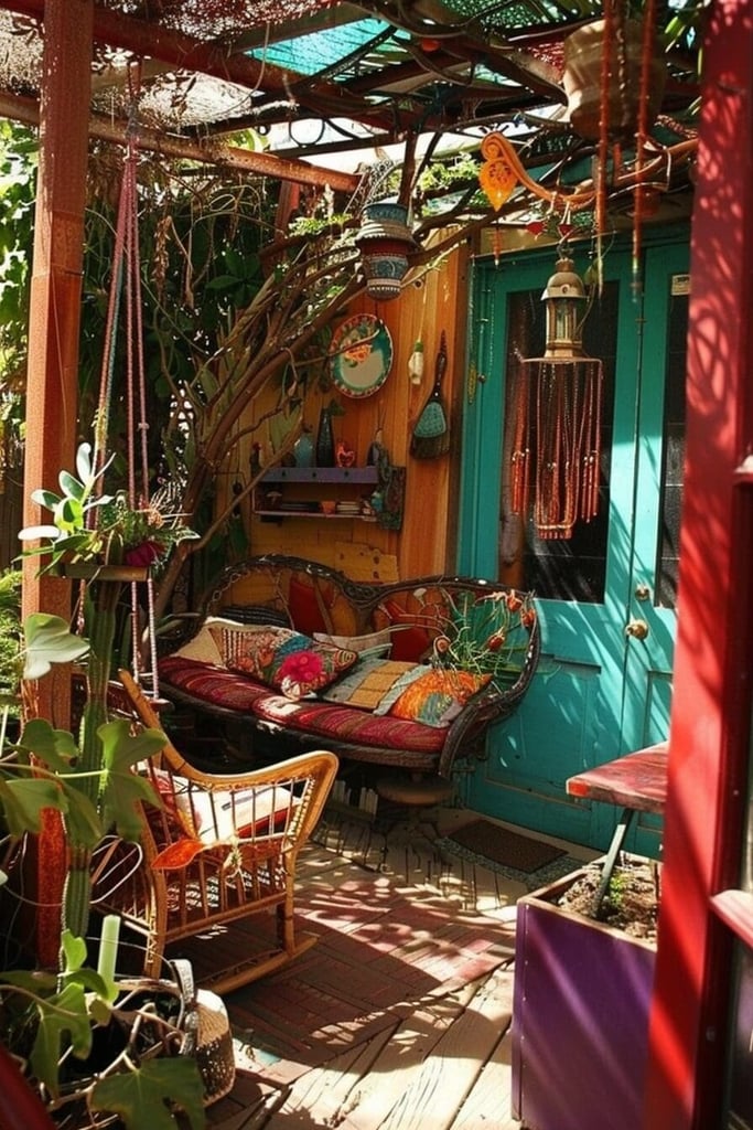 Picture of 52 Bohemian Patio Ideas to Turn Your Outdoor Space into a Free-Spirited ...