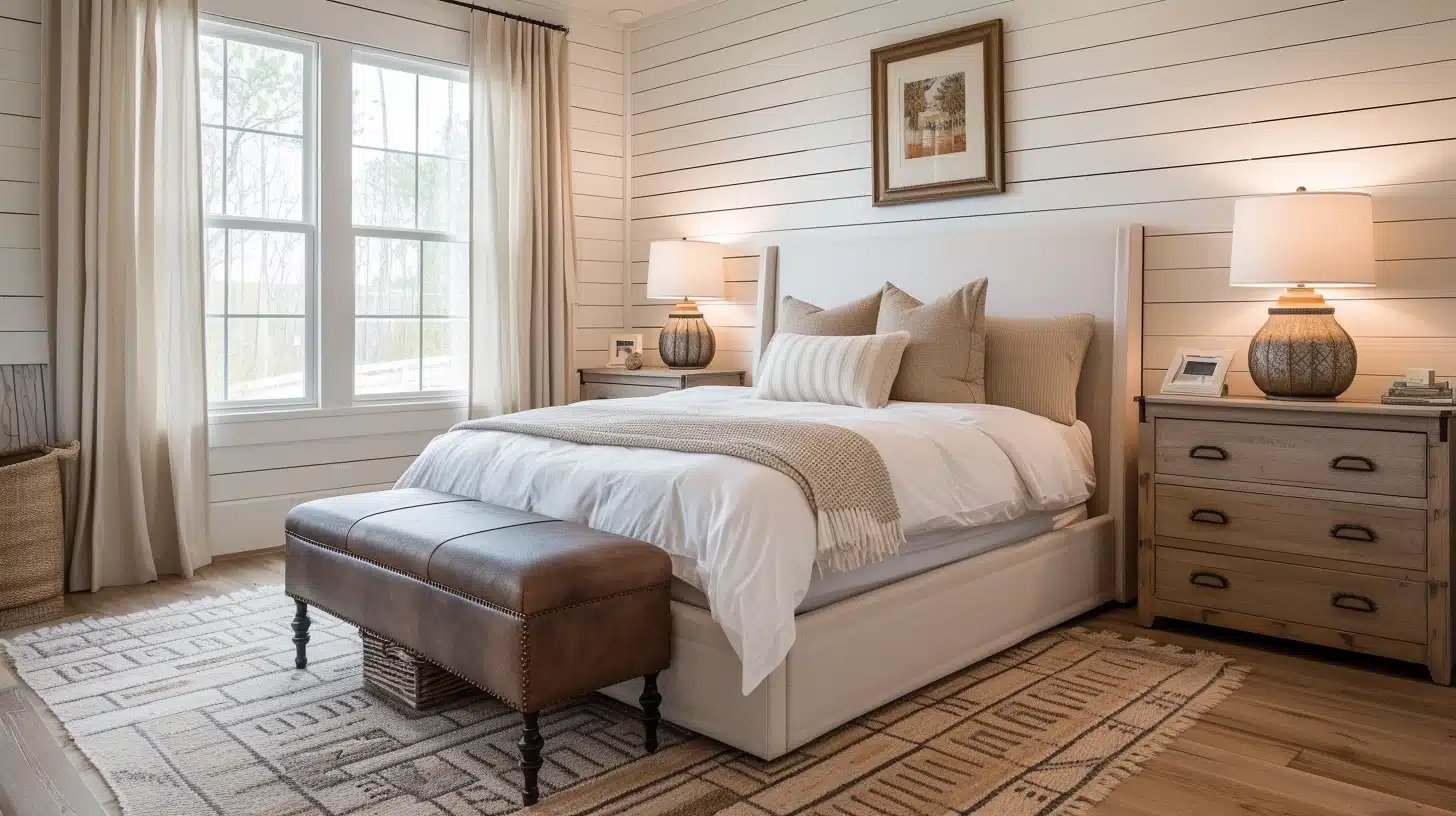 25 Inspiring Shiplap Bedroom Wall Ideas for a Rustic Charm