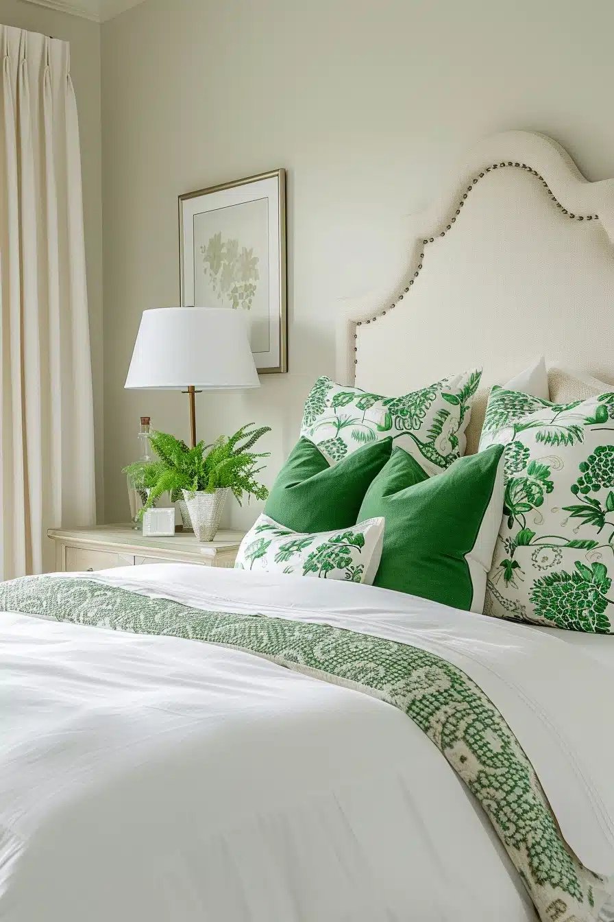 25 Refreshing Green and White Bedroom Ideas You'll Love