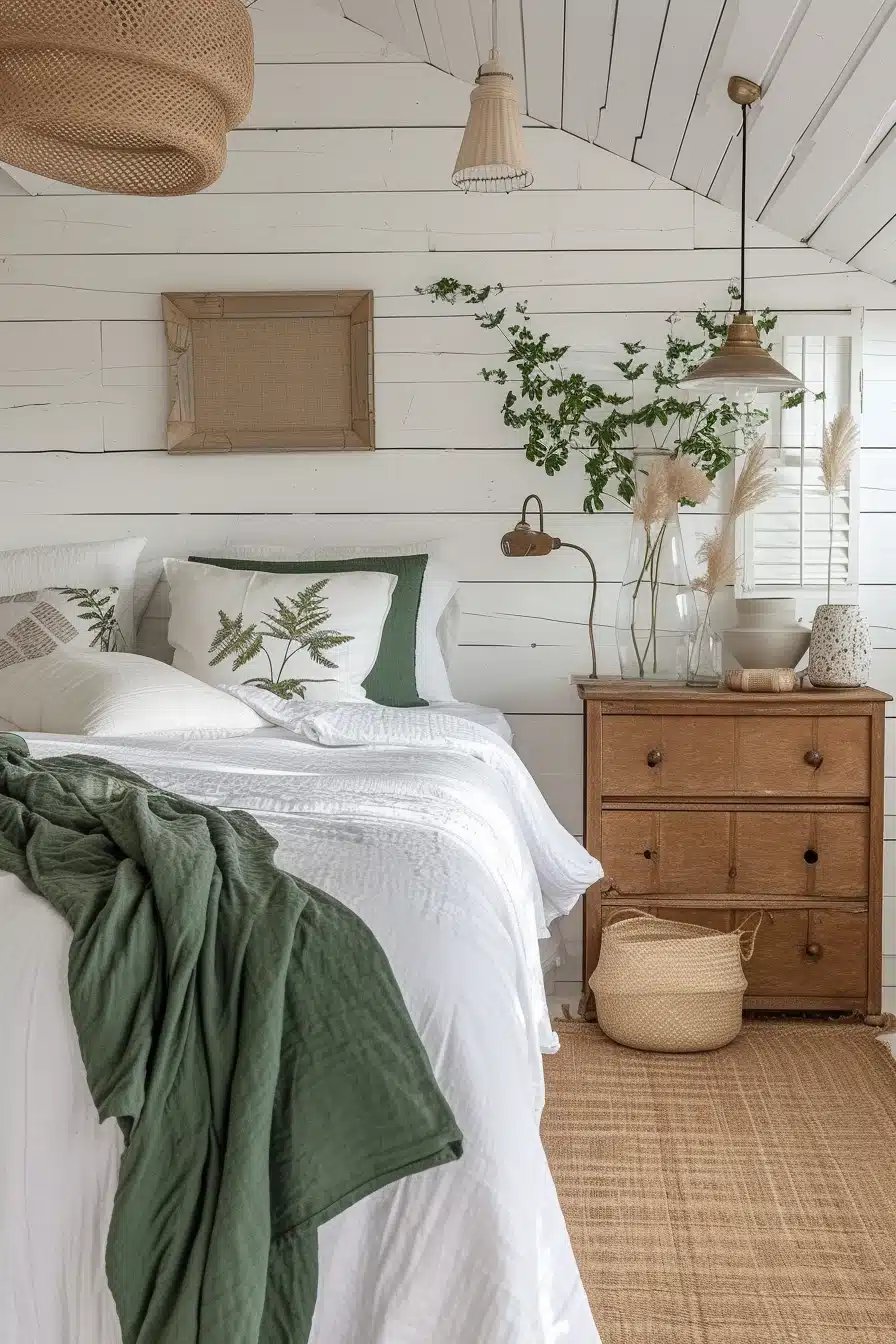 25 Refreshing Green and White Bedroom Ideas You'll Love