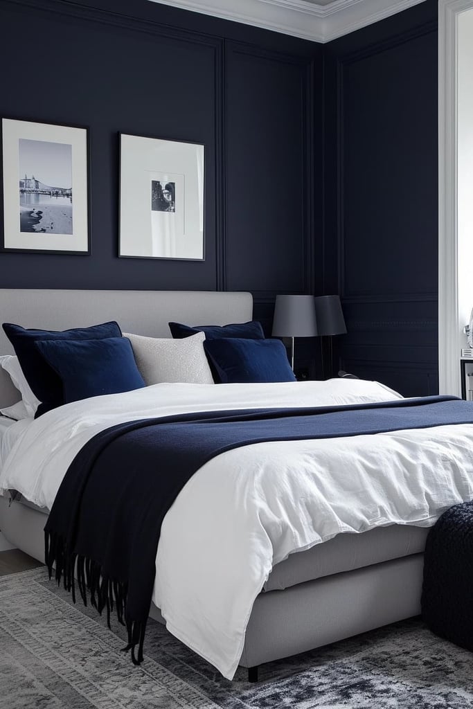 25 Navy Blue and Grey Bedroom Ideas We Love