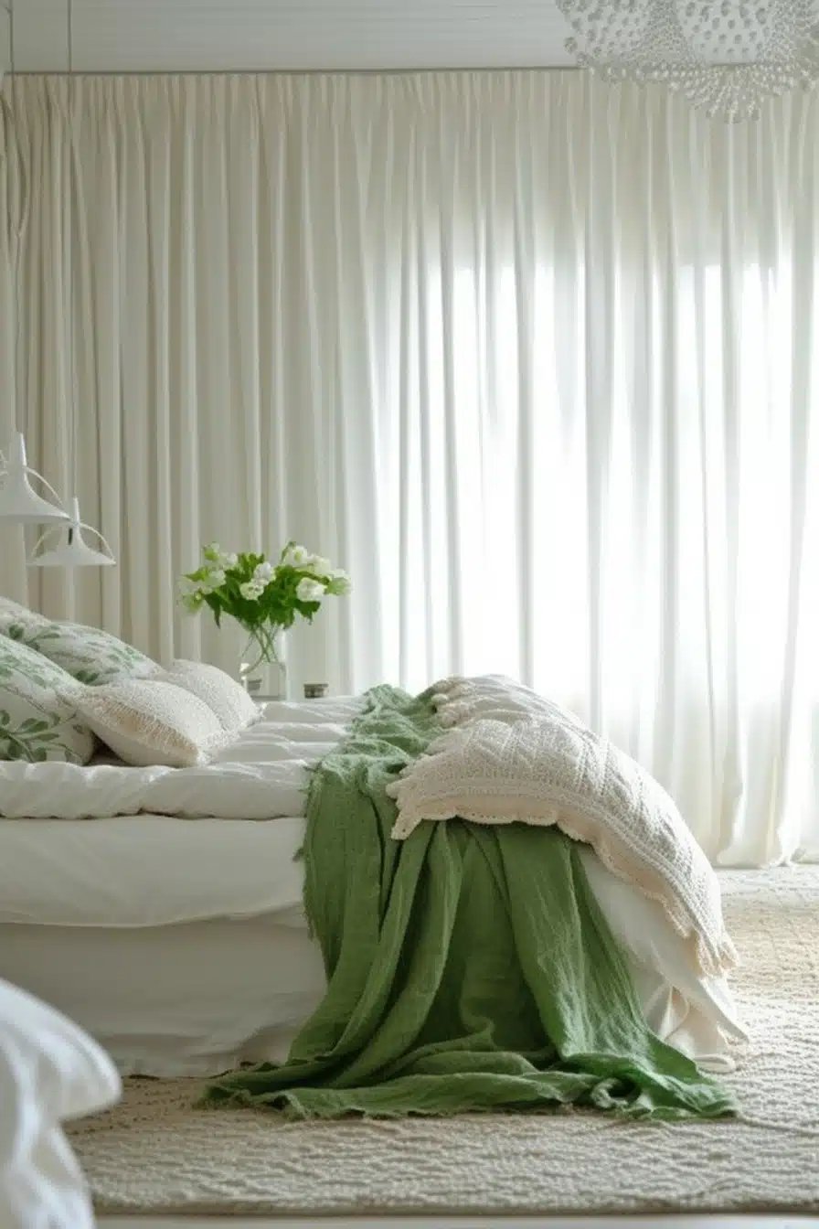 25 Refreshing Green and White Bedroom Ideas You'll Love