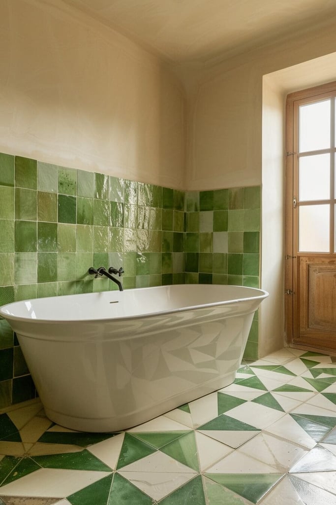 25 Green Bathroom Ideas That Will Actually Make You Want to Brush Your ...