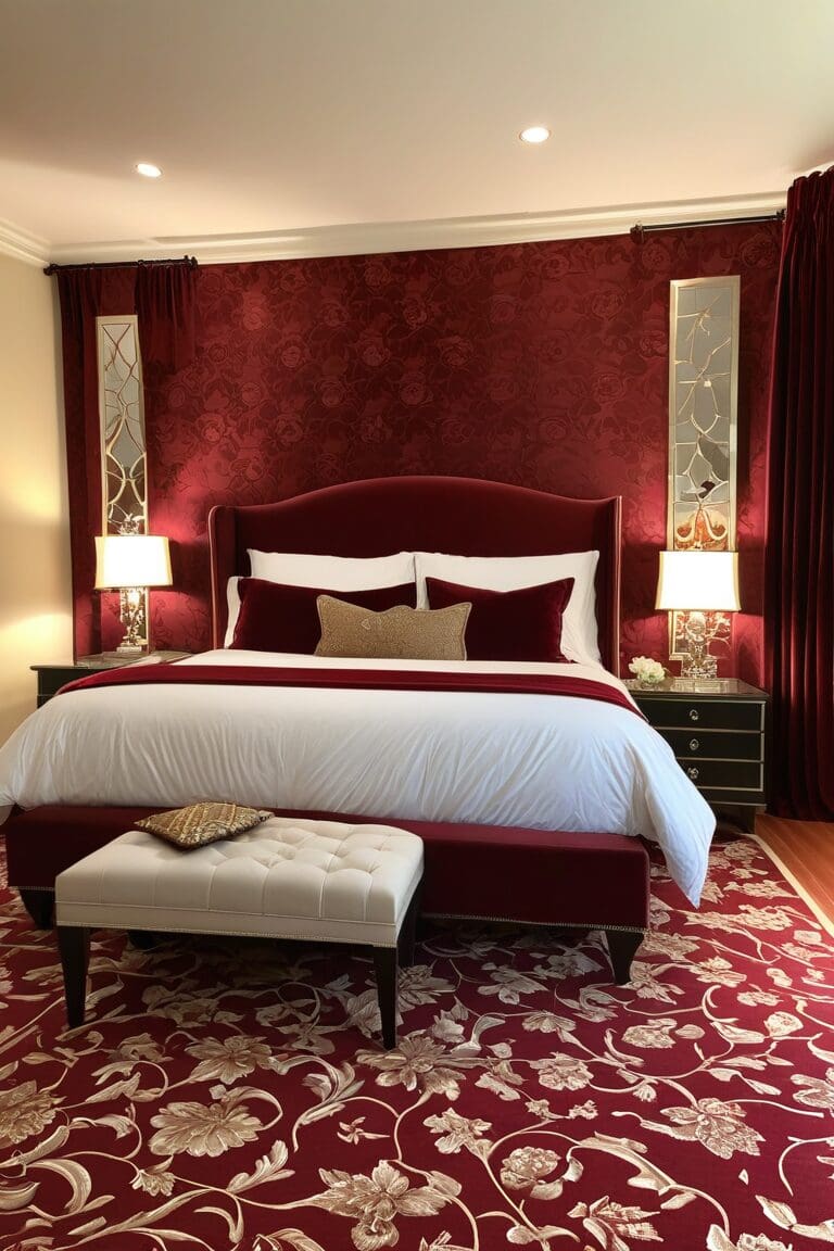 burgundy color for bedroom