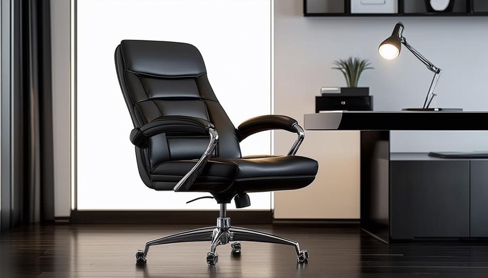 comfortable black leather chair