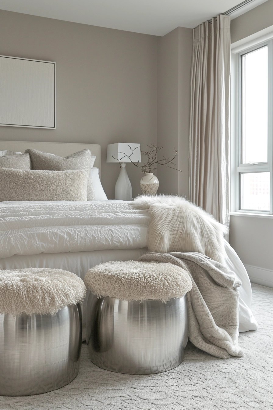 25 White and Silver Bedroom Ideas for a Soothing Space