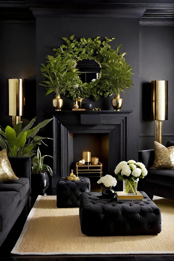 25 Black and Gold Living Room Ideas for Chic Decor - Vintage Elegance Apartment Decor With Gold Accents