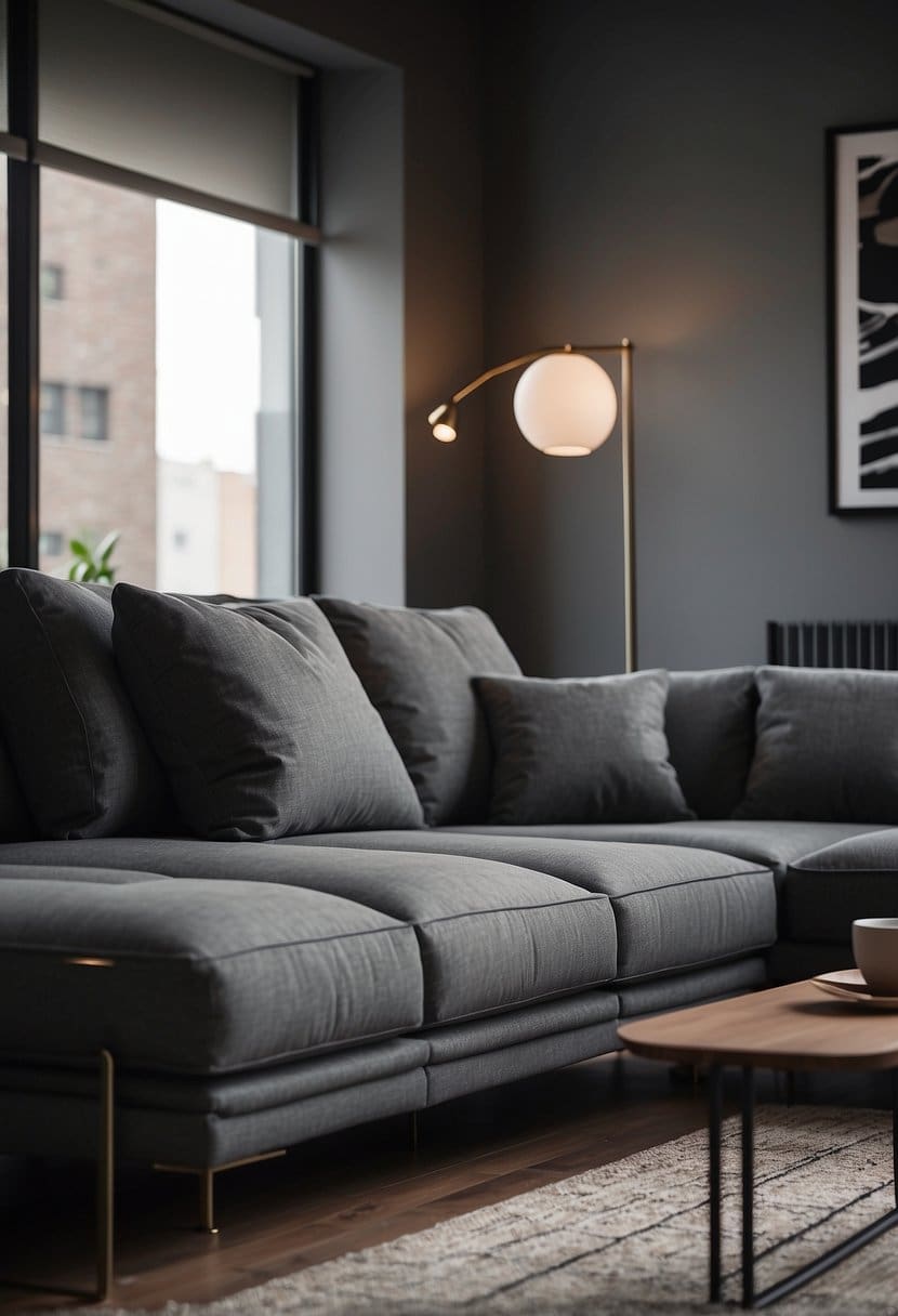 25 Charcoal Sofa Arrangements for a Stylish Living Room