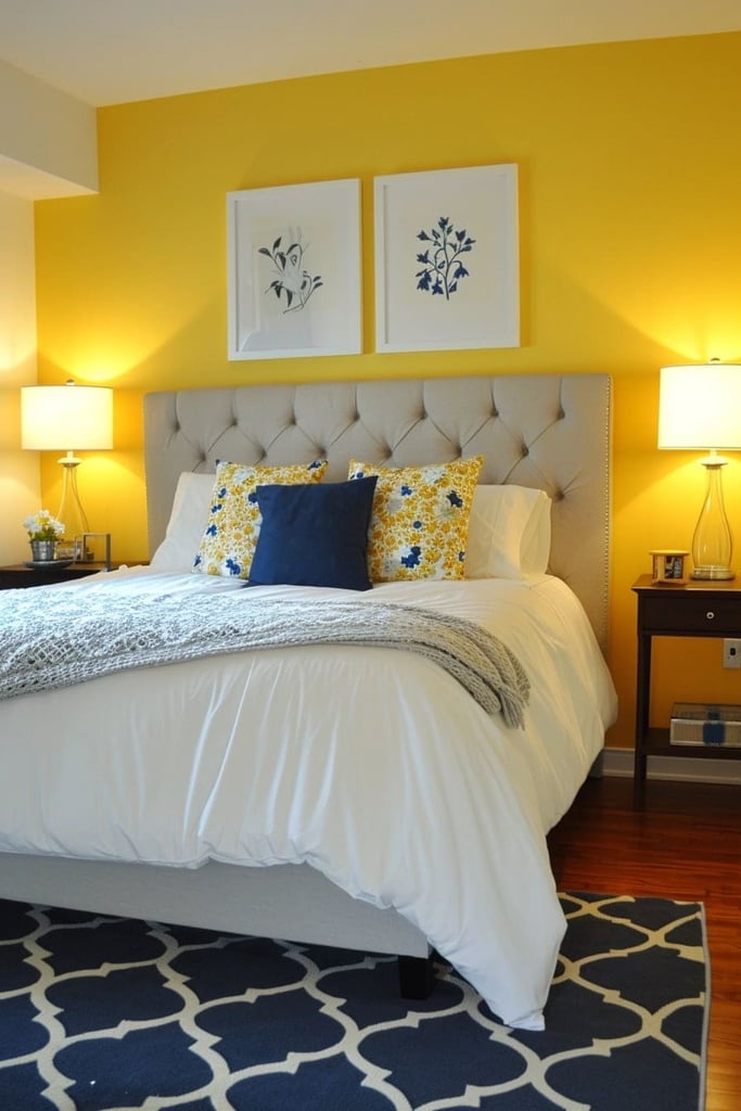 25 Refreshing Blue and Yellow Bedroom Ideas You’ll Love