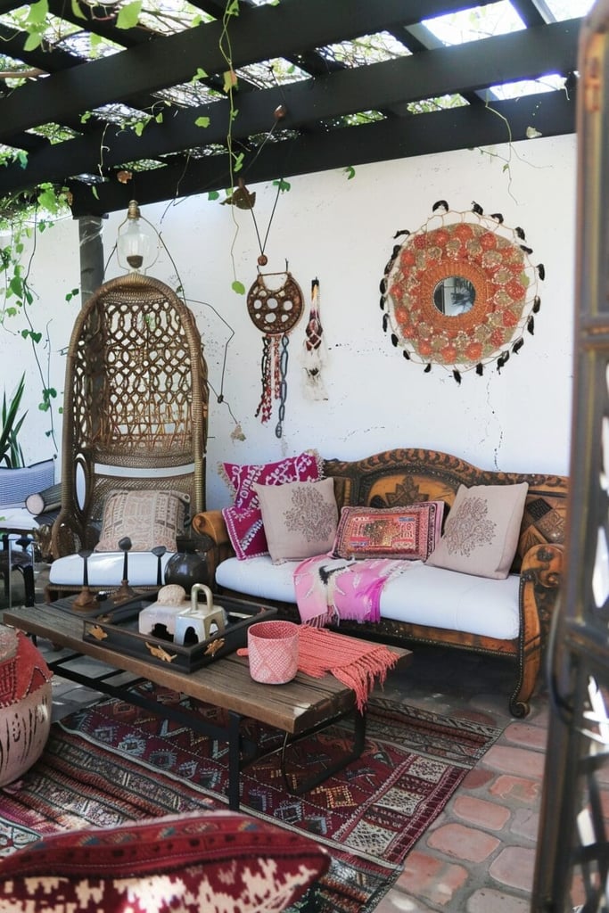 Image showcasing 52 Bohemian Patio Ideas to Turn Your Outdoor Space into a Free-Spirited ...