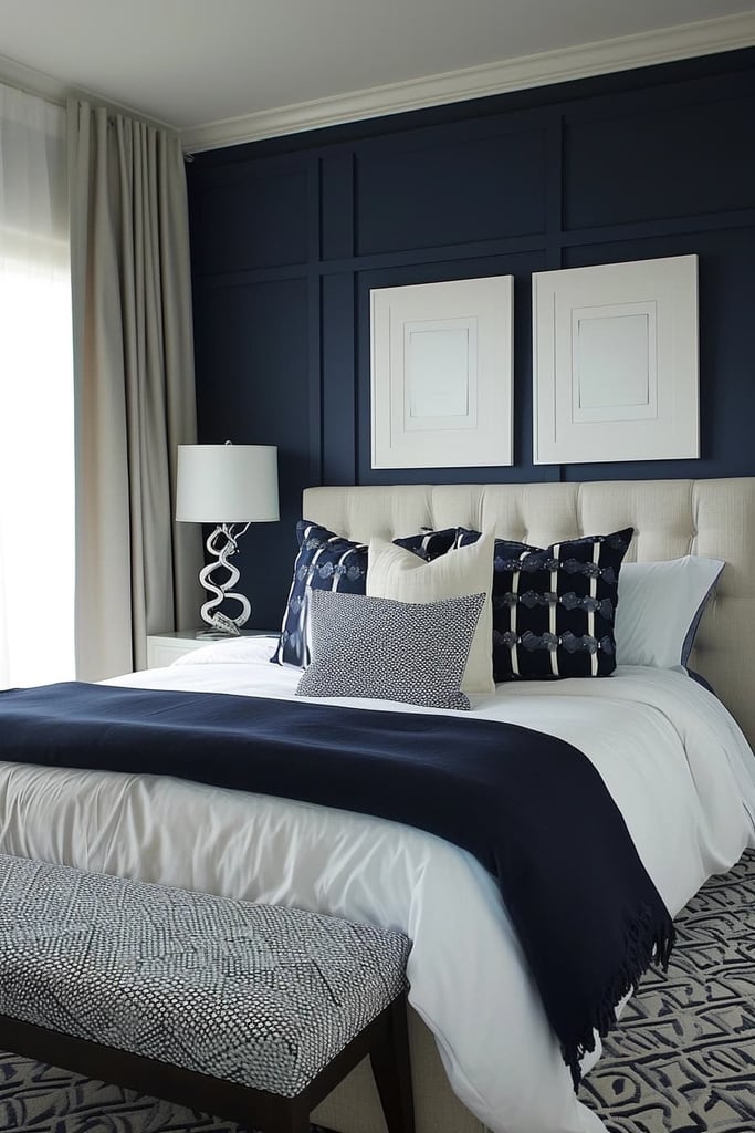25 Navy Blue and Grey Bedroom Ideas We Love
