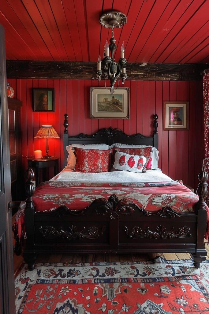19 Red Bedroom Ideas That'll Make You Forget All About "50 Shades"