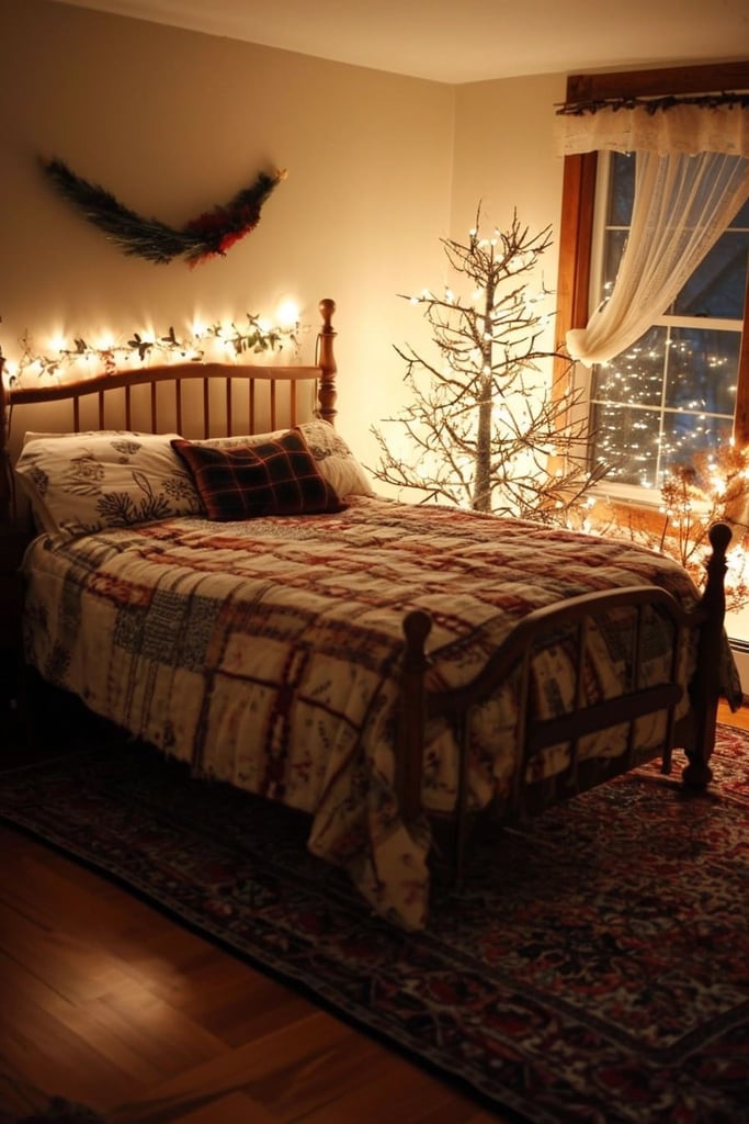25 Magical Christmas Lights Bedroom Ideas for a Dreamy Glow