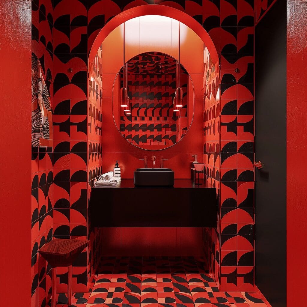24 Red Bathroom Ideas That'll Make You Never Want To Leave This Room Again