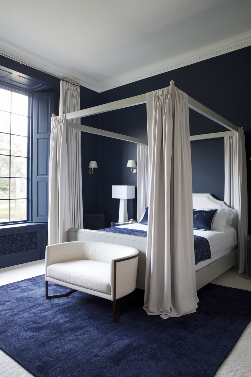 25 Dreamy Navy Blue and Grey Bedroom Ideas You'll Fall in Love With