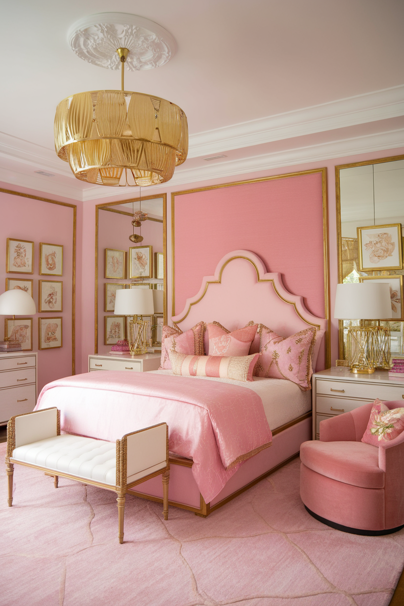 33 Dreamy Pink and Gold Bedroom Ideas to Transform Your Space
