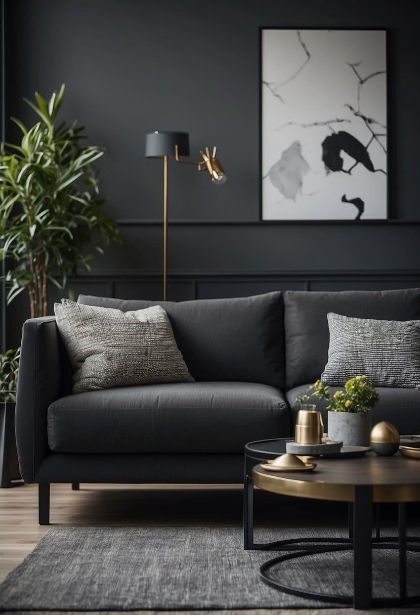 25 Charcoal Sofa Arrangements for a Stylish Living Room