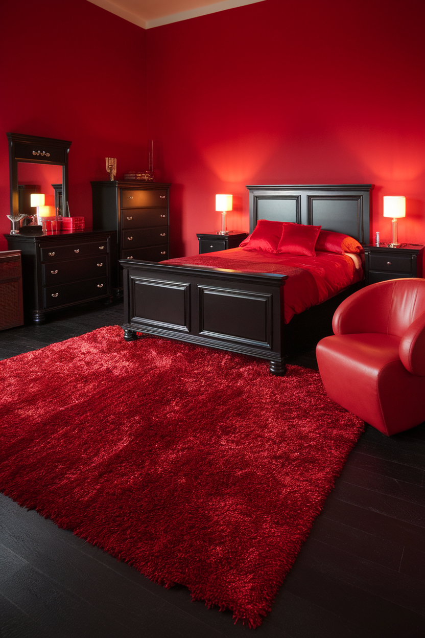 45 Black and Red Bedroom Ideas That Ooze Passion and Elegance