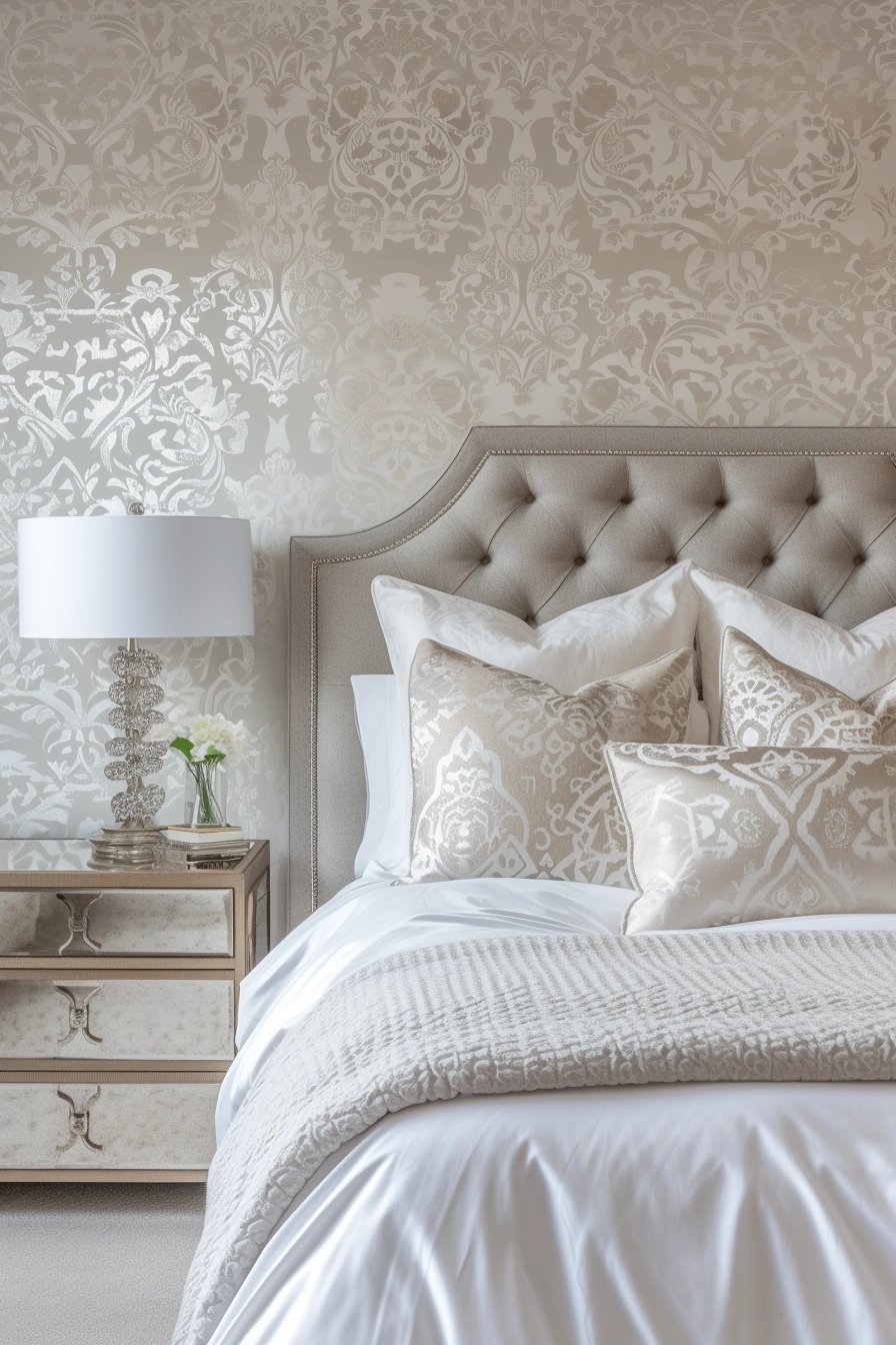25 White and Silver Bedroom Ideas for a Soothing Space