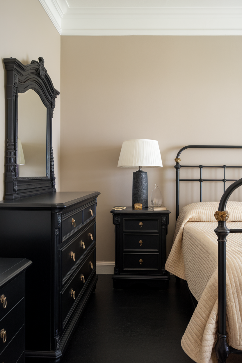 26 Stunning Black and Beige Bedroom Ideas That Exude Elegance