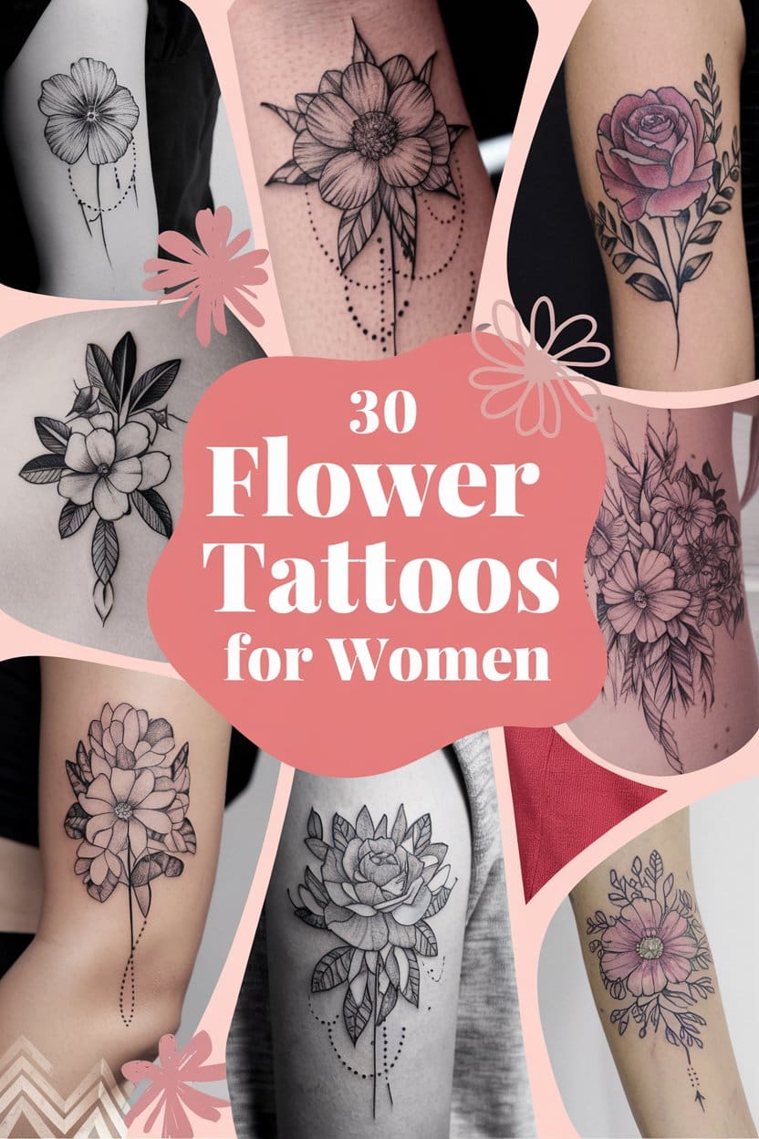 30 Flower Tattoos for Women That'll Make You Bloom With Joy