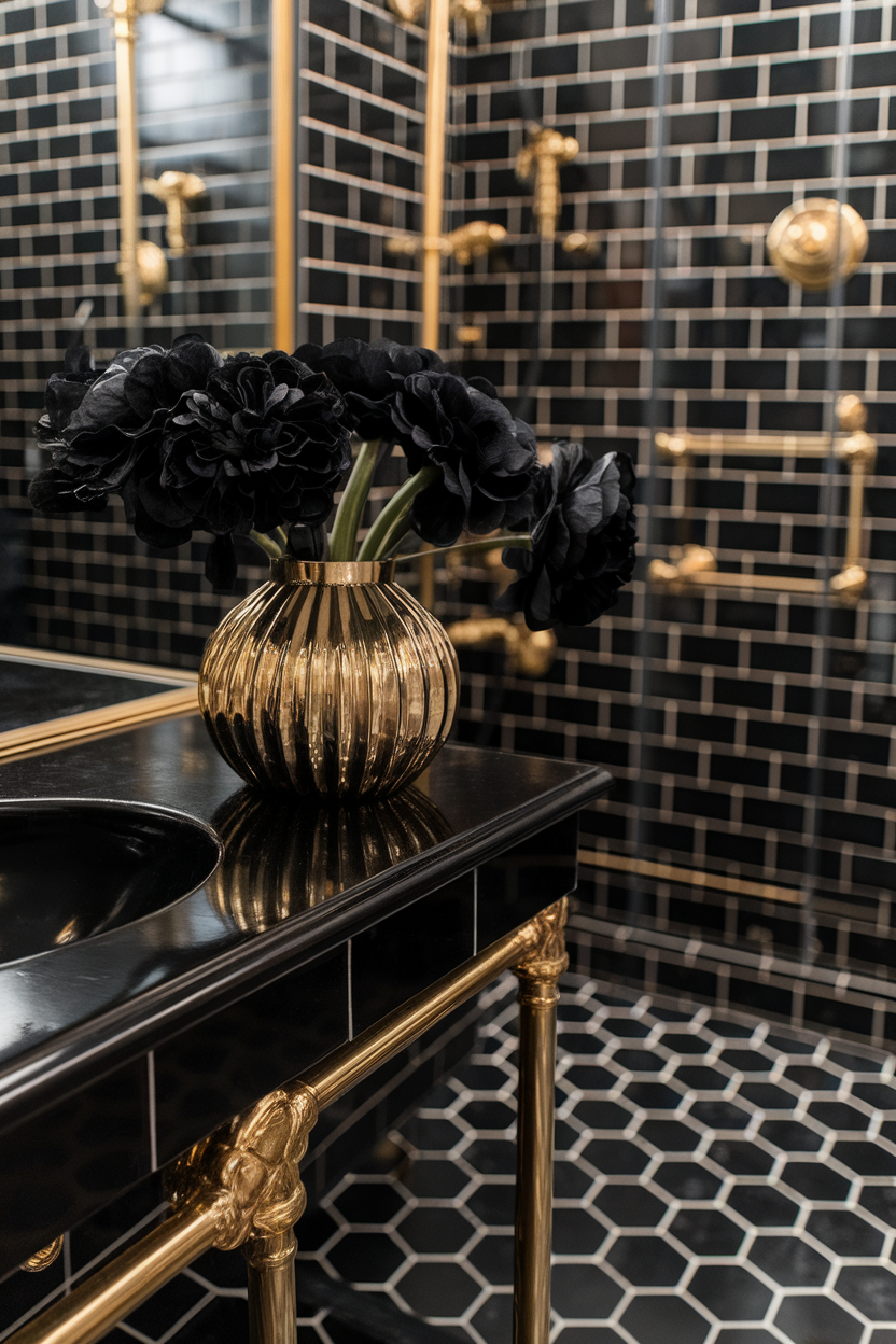 25 Stunning Black and Gold Bathroom Ideas That Exude Luxury