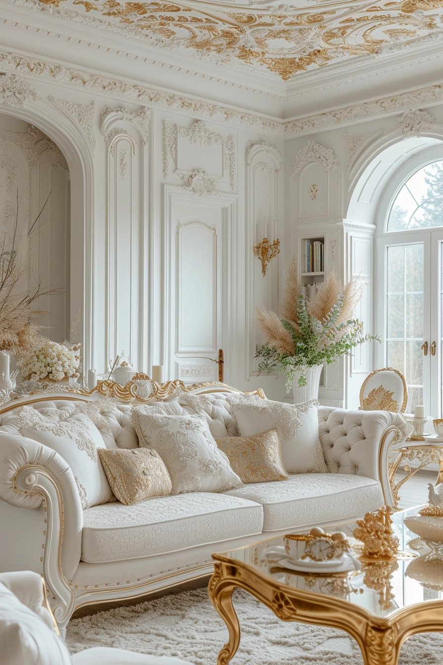 25 Stunning White and Gold Living Room Ideas to Glam Up Your Space!